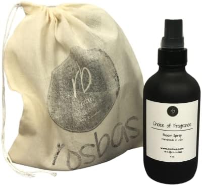 Rosbas Room Spray Palo Santo Scented 4 oz Matte Black Glass Bottle