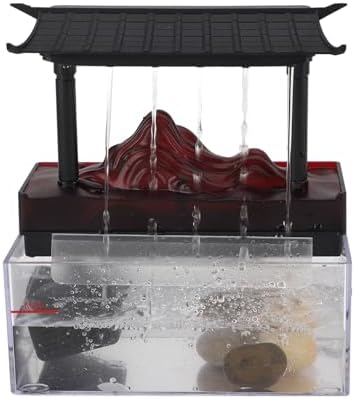 Tabletop Water Fountain with LED Light USB Powered Compact Design