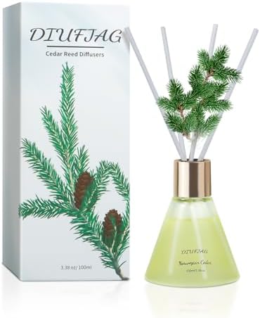 Norwegian Cedar Scent Diffuser with 8 Fiber Sticks 338 oz
