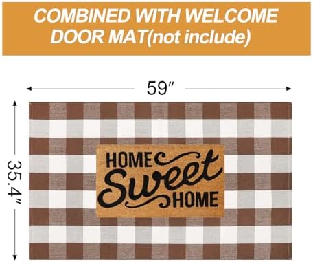 Collive 3x5 Buffalo Plaid Checkered Outdoor Rug