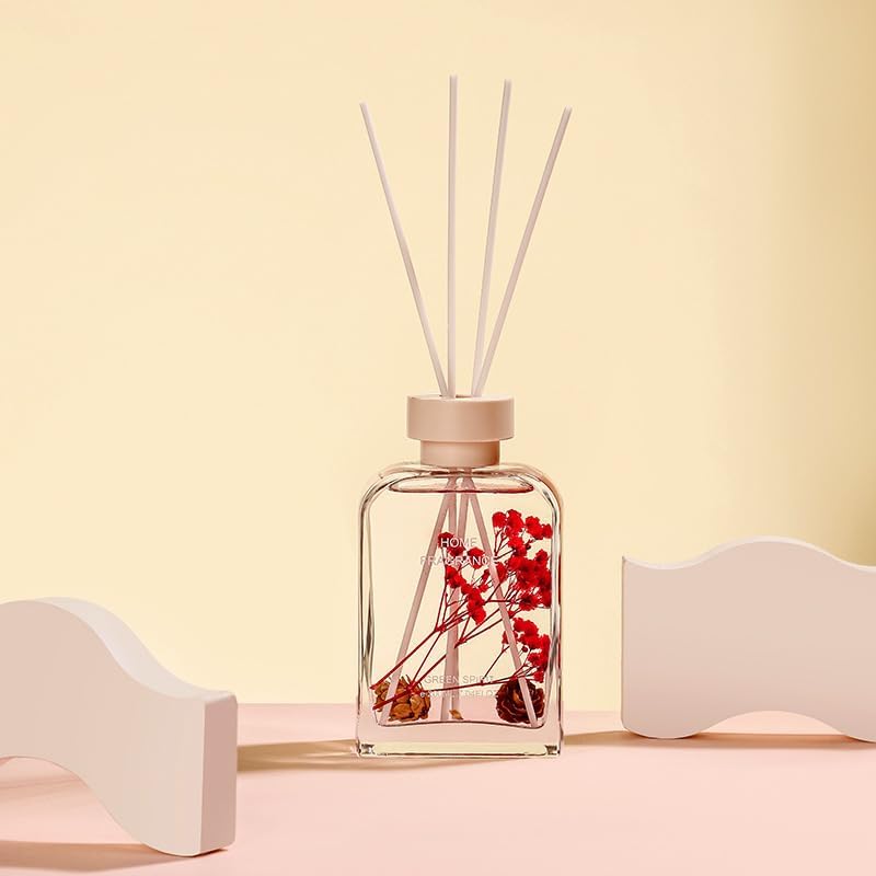 Preserved Flower Reed Diffuser Set - Red