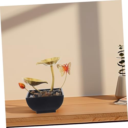 Luxshiny USB Powered Tabletop Waterfall Leaf Fountain for Home Decor