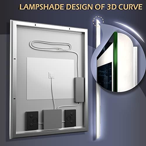 GP GANPE 32x40 Inch LED Bathroom Mirror with Bluetooth