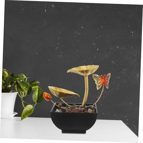 Luxshiny USB Powered Tabletop Waterfall Leaf Fountain for Home Decor