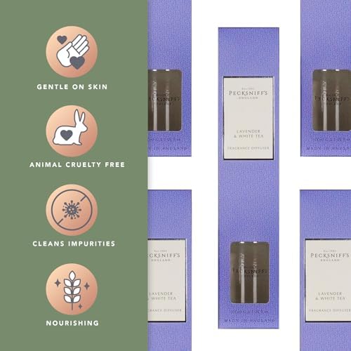 Pecksniffs Classic Reed Diffuser Set Lavender White Tea