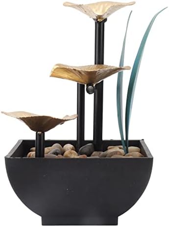 3 Tier Waterfall Tabletop Fountain with Pump and USB Power Supply