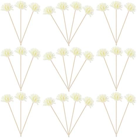 Milisten 30pcs Reed Diffuser Sticks with Flower for Natural Aroma