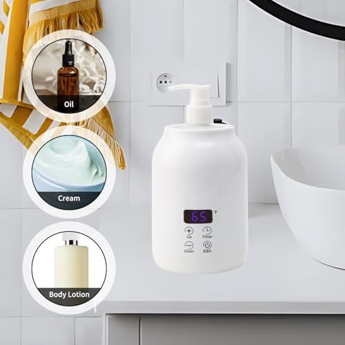 Massage Oil Warmer with 2 Bottles and Digital Timer