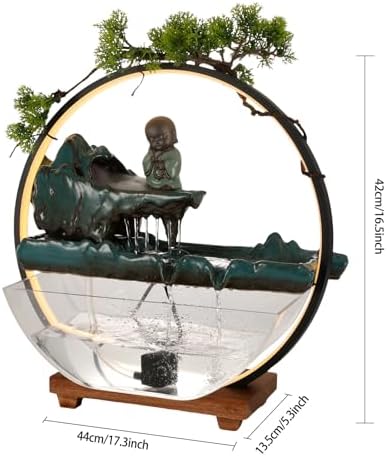 Tabletop Fountain with LED Light and Mist Maker