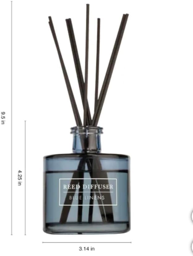 3-Pack Glass Diffuser Set with Gold Caps and 3 Scents
