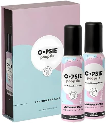 Oopsie Poopsie Pre-Poop Toilet Spray 2oz Travel Size 7ml Pocket Set