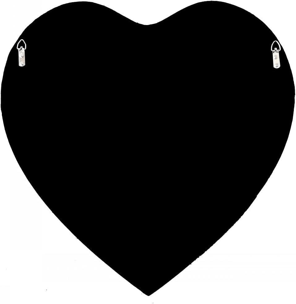 DMDFIRST Crystal Crush Diamond Heart Shaped Wall Mirror 20x20 Inch Frameless Decor Mirror