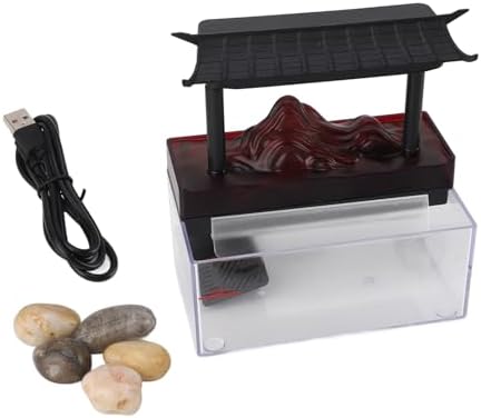 Tabletop Water Fountain with LED Light USB Powered Compact Design