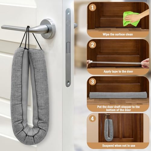 Under Door Draft Stopper Heavy Duty 36 Inches Grey