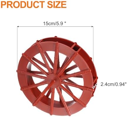 Uxcell 2 Pcs Fountain Water Wheel 59 Inch Desktop Decor Statue Aquarium Wheel Red