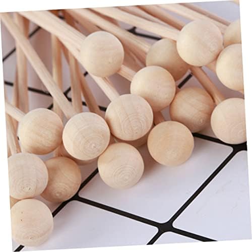 Zerodeko 10pcs Natural Rattan Diffuser Sticks with Wooden Bead Reeds for Home Fragrance