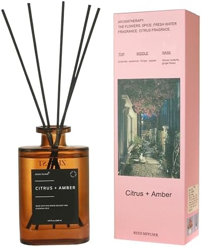 Sense Island Reed Diffuser Set Citrus Amber 67 oz
