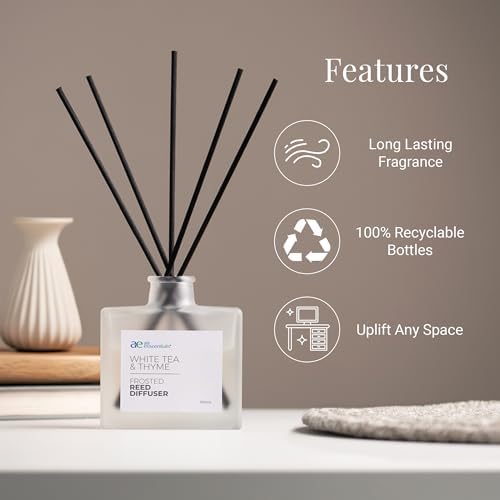 Frosted White Tea Thyme Reed Diffuser Set