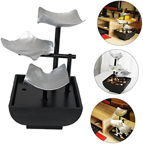 PRETYZOOM Tabletop Water Fountain Desk Decor Office Ornament