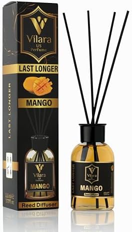 Mango Reed Diffuser Set - Tropical Scent for Home and Office
