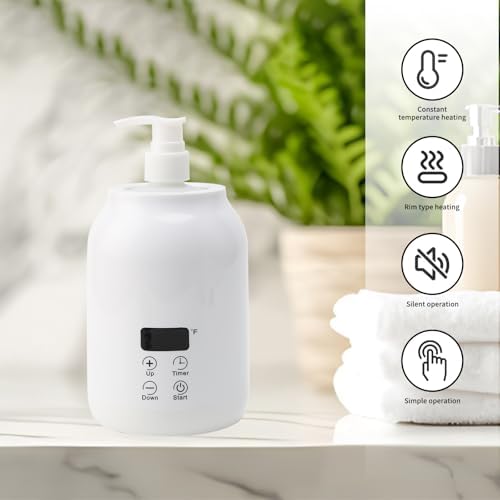 Massage Oil Warmer with 2 Bottles and Digital Timer