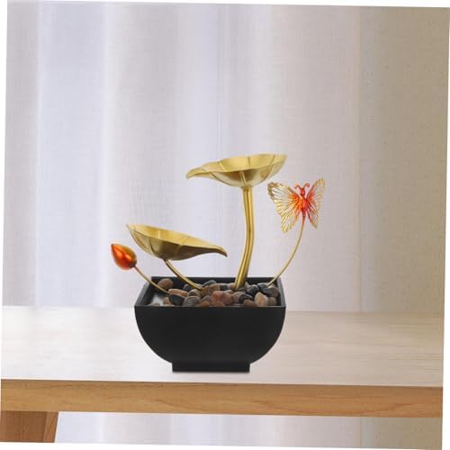 Luxshiny USB Powered Tabletop Waterfall Leaf Fountain for Home Decor