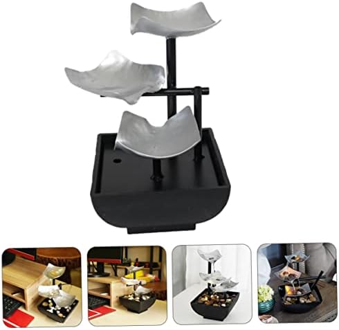 PRETYZOOM Tabletop Water Fountain Desk Decor Office Ornament