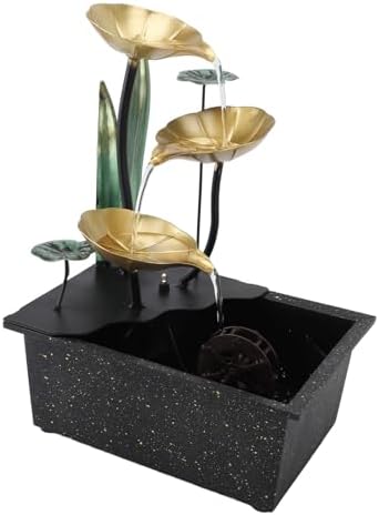 USB Tabletop Fountain with LED Desk Waterfall Decor