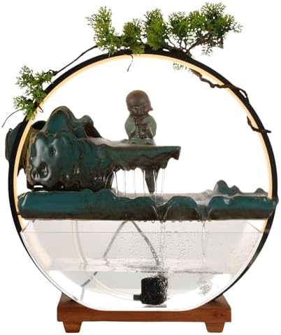 Tabletop Fountain with LED Light and Mist Maker