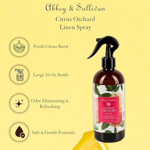 Abbey Sullivan Linen Spray Citrus Orchard 16 oz Pack of 2