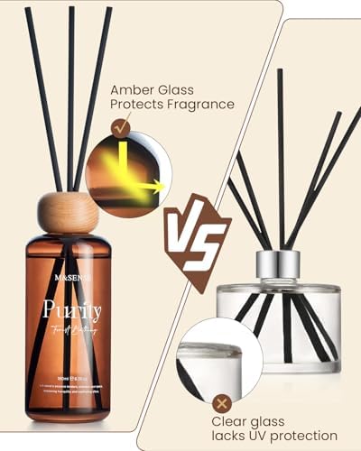 MSENSE Summer Bathing Reed Diffuser Fig Lotus Scented 63 Fl Oz Aroma Set for Home and Office