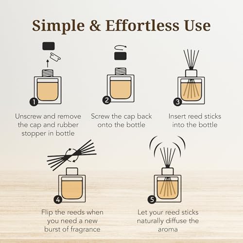 Mango Reed Diffuser Set - Tropical Scent for Home and Office