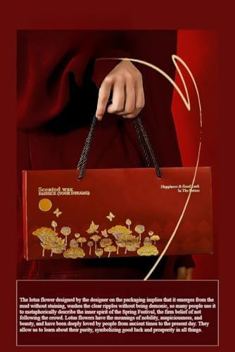 Red Solid Fragrance Wax Pieces Dried Flower Gift Set