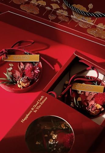 Red Solid Fragrance Wax Pieces Dried Flower Gift Set