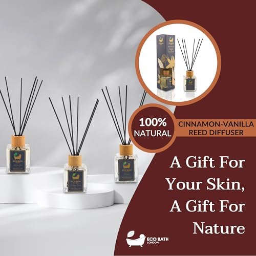 Eco Bath London Reed Diffuser Set - Vanilla Cinnamon