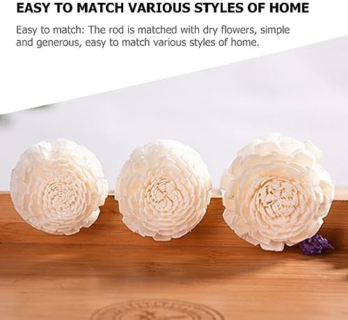 HOMSFOU Reed Diffuser Sticks 6pcs Rose Rattan Aroma Volatile Refill Sticks for Home Office Car