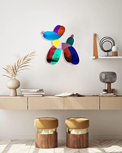 uniqstiq Balloon Dog Mirrored Acrylic Wall Art Multicolor