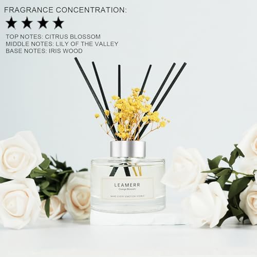 LEAMERR Reed Diffuser Set Orange Blossom 7 Fl Oz