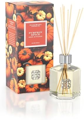 HomeWorx Pumpkin Spice Reed Diffuser Set