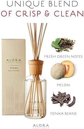 Verde 8 oz Reed Diffuser with Fresh Melon Fragrance