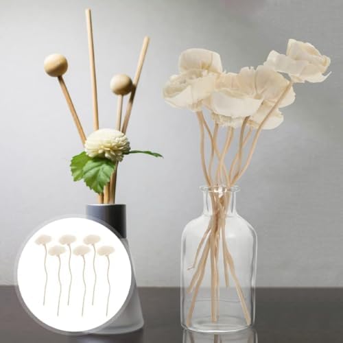 Valkindo 6PCS Rattan Diffuser Sticks Flower Essential Oil Refill