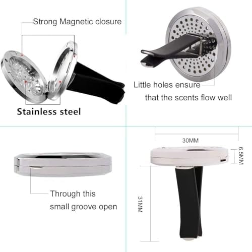 GERRIT 6 Piece Aromatherapy Diffuser Set with 72 Replacement Felt Pads and Gift Bag