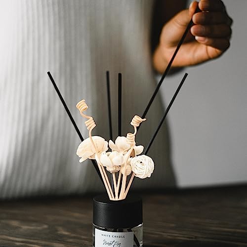 8PCS Colored Flower Rattan Reed Diffuser Set for Room Fragrance