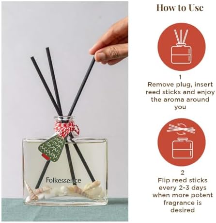 Folkulture Christmas Reed Diffusers for Home Decor