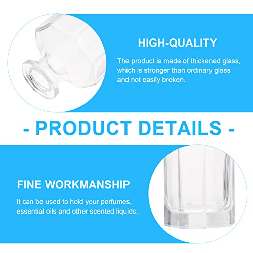Healifty 2pcs White Glass Diffuser Bottles
