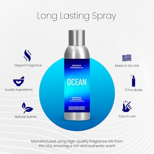 Brooklyn Fragrance Co Ocean Room Spray - 6 Fl Oz Premium Freshener