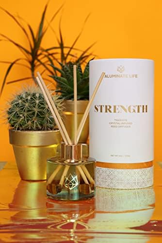 Crystal Infused Reed Diffuser 4 Oz Tiger Eye Strength