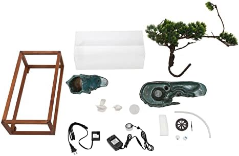 Tabletop Fountain with LED Light and Water Wheel