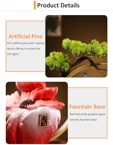 Elegant Deer Water Fountain with LED Light Mist