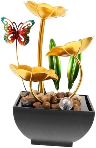 Vaguelly Solar-Powered Tabletop Fountain with Realistic Water Flow